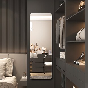 软镜子贴墙自粘门后高清全身穿衣镜衣柜内装 隐形试衣镜真实不变形