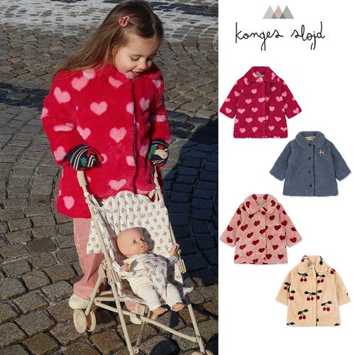 5Z  丹麦Konges Slojd FW25秋冬女宝夹克毛绒外套