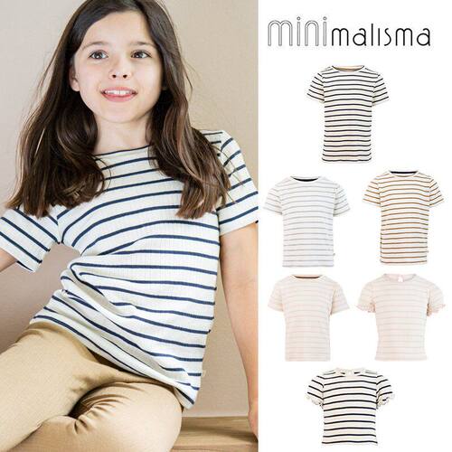 5Z 丹麦minimalisma SS26男女宝宝真丝条纹短袖T恤百搭