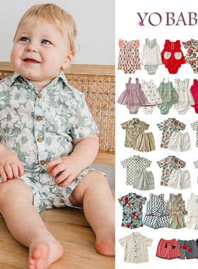 7Z YOBABYONLINE  SS25春夏男女宝宝上衣短裤套装