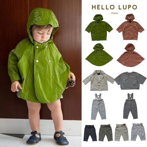 3Z清仓 意大利hello lupo 春夏儿童中性短袖外套裤背带裤