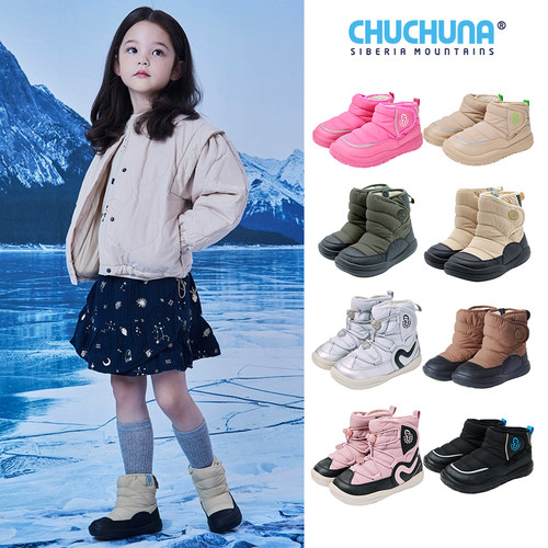 防水雪地靴棉靴chuchuna加绒
