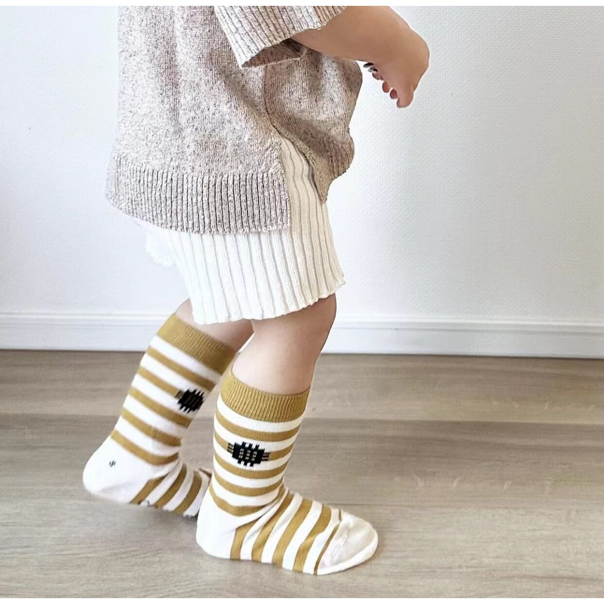 5件55折 英国mabli SS24春夏儿童宝宝条纹短袜长袜