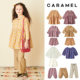 3件38折 防蚊裤 英国Caramel SS24春夏女宝宝印花上衣短裤