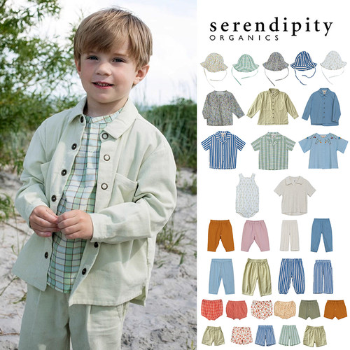 3Z清仓 丹麦 serendipity 春夏儿童有机棉衬衫T恤花苞裤短裤长裤