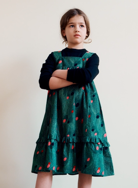 3件38折 英国 Caramel FW24秋冬女宝宝印花长袖无袖连衣裙