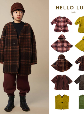 7Z  意大利hello lupo FW24 秋冬儿童羊毛大衣斗篷