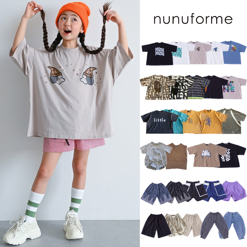 3件5折 日本nunuforme SS25春男女宝纯棉短袖T恤短裤牛仔裤