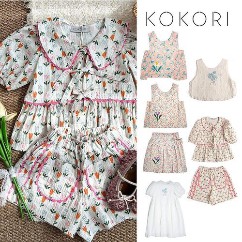 3Z 英国 Kokori 春夏女宝碎花吊带背心短裤短裙连衣裙