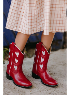 3件5折 bootstock FW23亲子款复古梦幻公主马丁靴高筒皮靴