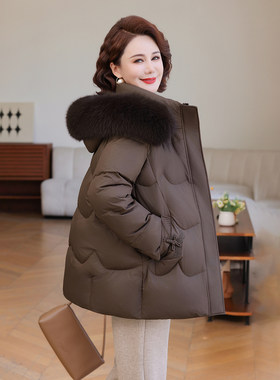 雪中飞妈妈新中式盘扣羽绒服