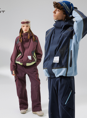 清仓特惠 OFOT拼接撞色秋冬新款冲锋夹克户外运动防风防水登山服