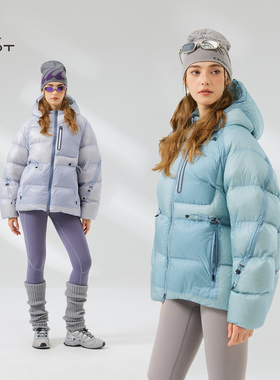 OFOT空气暖囊 211g充绒量连帽羽绒服冬立体结构锁温保暖鸭绒外套