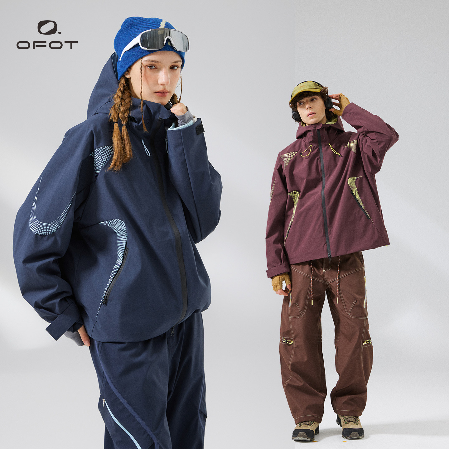 OFOT蜂窝矩阵 户外登山防泼水风冲锋衣夹克情侣秋季徒步工装外套,女装/女士精品,短外套,淘宝优惠券,粉丝福利购,淘宝优惠卷