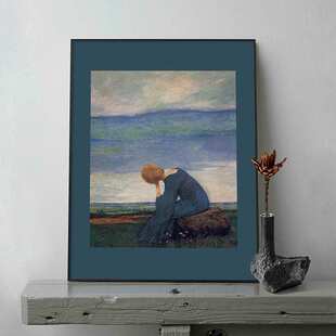 《Sehnsucht 》复古蓝调风景装饰画欧式小众摆画卧室书房墙面挂画