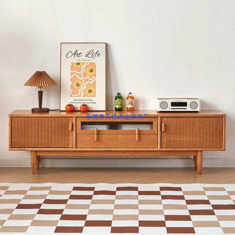 北美樱桃木电视柜全实木日式简约小户型客厅储物柜黑胡桃木视厅柜,3C数码配件,摄像机配件,淘宝优惠券,粉丝福利购,淘宝优惠卷