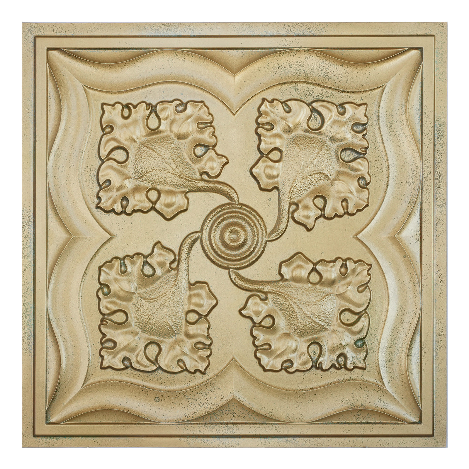 605x605mm 美式装饰3d立体吊顶天花板防火 花板黄铜 PL64