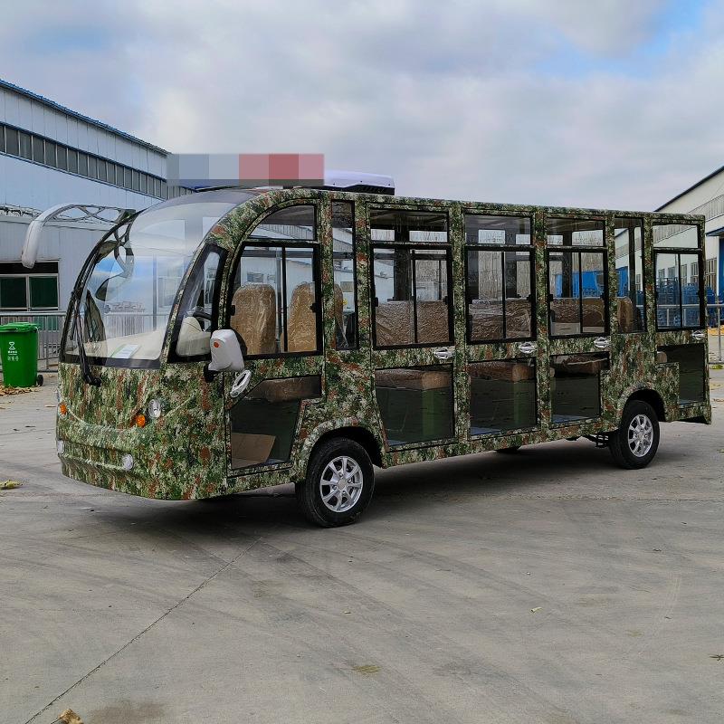 电动观光车营景区接摆渡车酒店商务待XLY-G04校园区轮全封闭14座