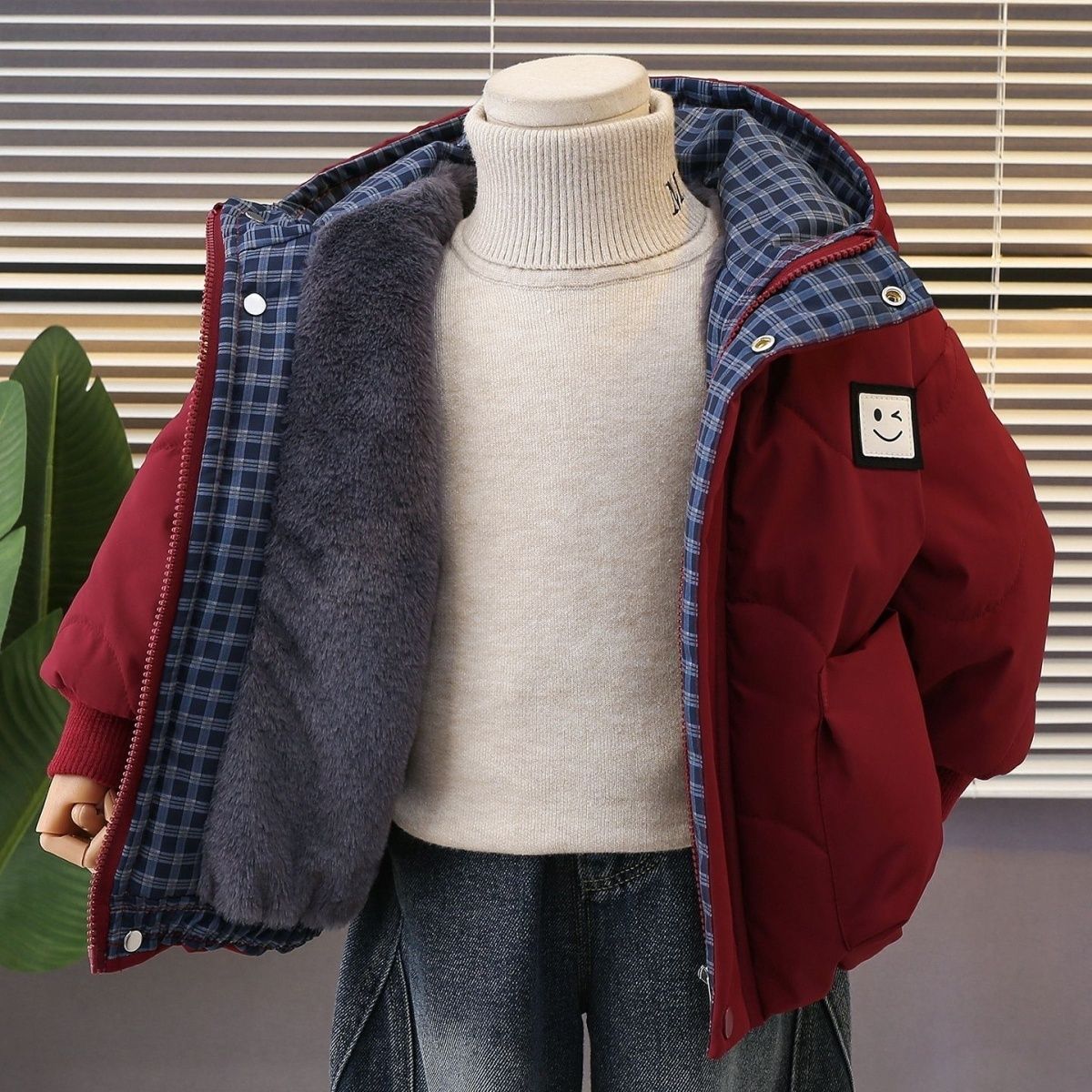 正品亲子儿童棉服男童冬季帅气韩版棉袄外套2025新款男宝冬装加绒