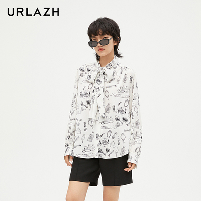 urlazh/有兰法式蝴蝶结衬衫