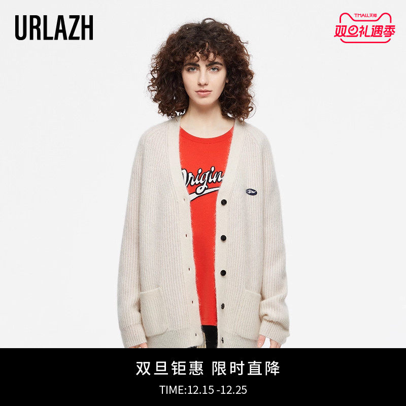urlazh/有兰气质休闲针织外套