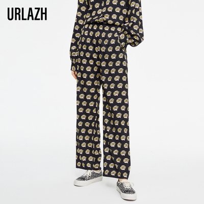 urlazh/有兰高腰印花阔腿裤