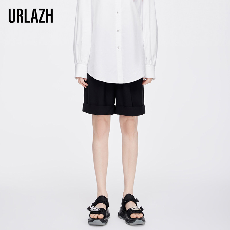 URLAZH有兰夏季新款洋气黑色百搭休闲宽松直筒显瘦西装短裤女,女装/女士精品,西装裤/正装裤,淘宝优惠券,粉丝福利购,淘宝优惠卷