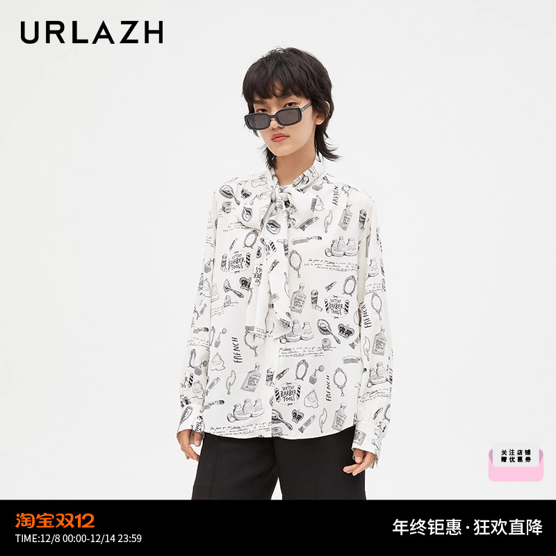 urlazh/有兰法式蝴蝶结衬衫