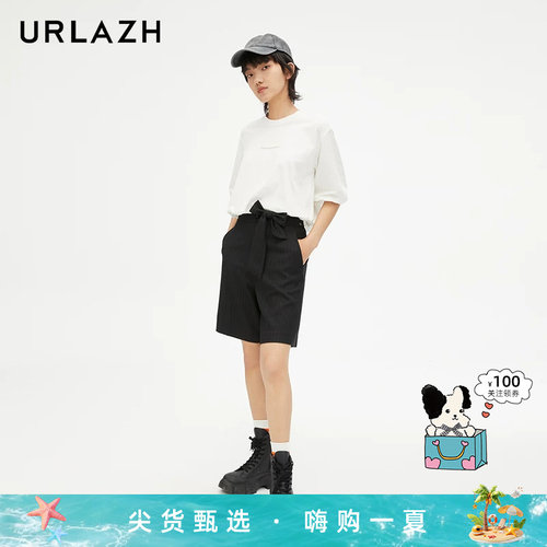 urlazh/有兰黑色西装短裤