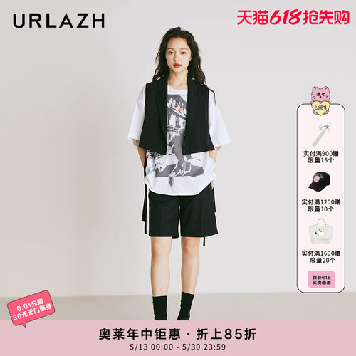 urlazh/有兰黑色西装短裤
