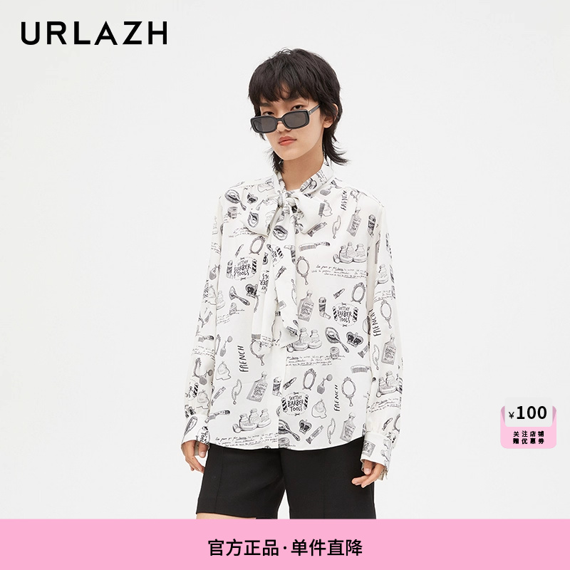 urlazh/有兰法式蝴蝶结衬衫