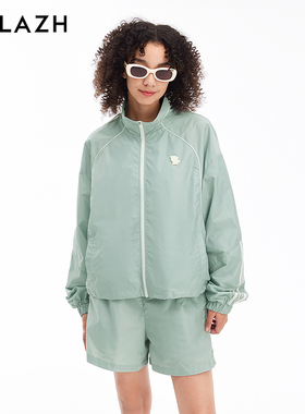 URLAZH有兰新款青色休闲运动宽松舒适外套薄款女JM3JA02