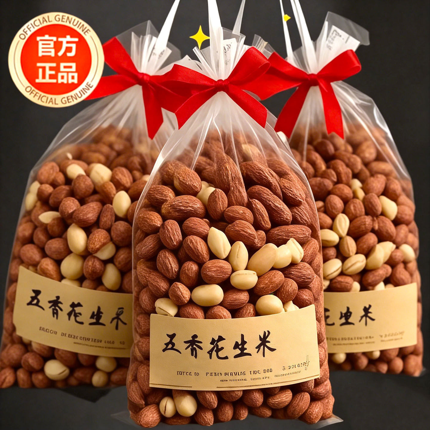 农科院山东莱西脱油五香烤花生米新货农家炒货非油炸下酒菜零食