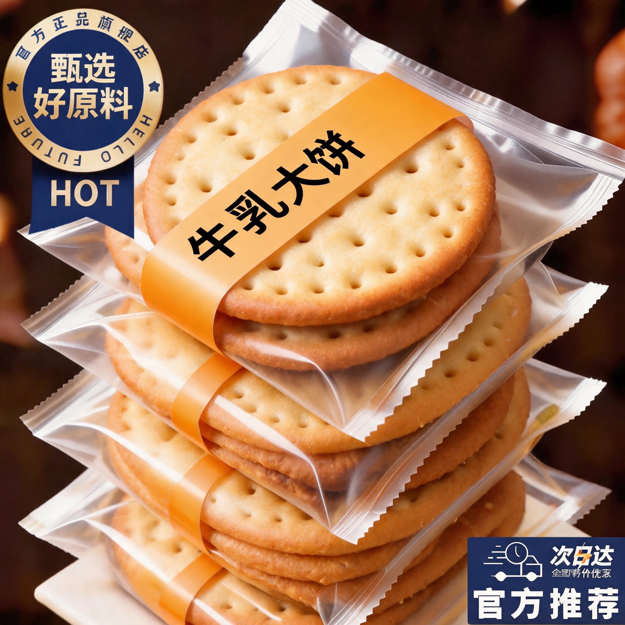 草原牛乳大饼特浓牛奶饼干官方旗舰店正品早餐代餐独立包装零食