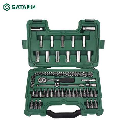 SATA世达工具 60件10系列套筒组套 09004 汽修工具