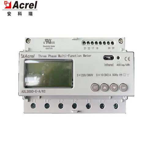 安科瑞ADL3000-E-B/KC导轨式三相多功能电表互感器接入UL认证出口
