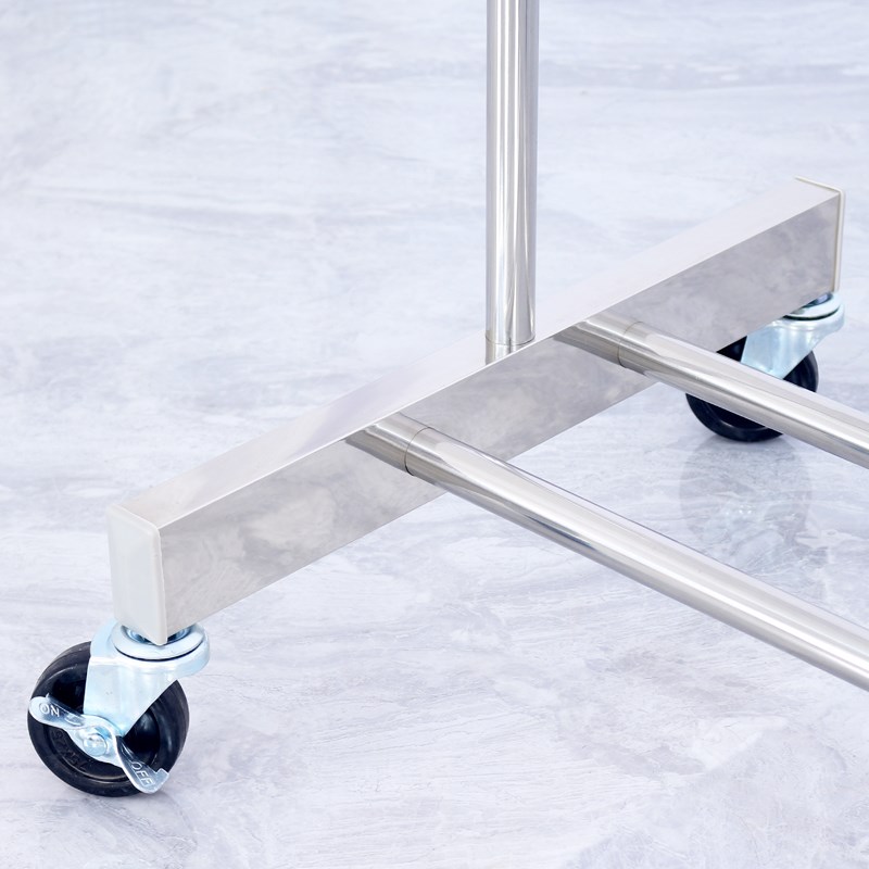 不锈钢晾衣架落地k家用阳台单杆晒衣架伸缩移动晒被子衣杆凉衣架