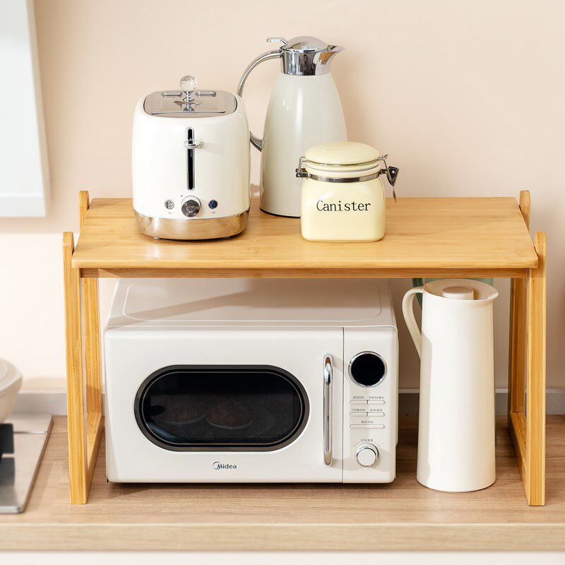 微波炉置物架厨房烤箱架子台面实木家用放M电饭煲锅电器收纳支架,厨房/烹饪用具,微波炉置物架,淘宝优惠券,粉丝福利购,淘宝优惠卷