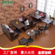 复古咖啡馆西餐厅餐桌椅沙发组合 奶茶J店甜品店餐厅餐饮洽谈桌子