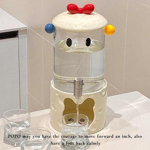 多巴胺冷水壶耐高温n玻璃饮料桶带龙头家用凉水壶套装果汁桶啤酒