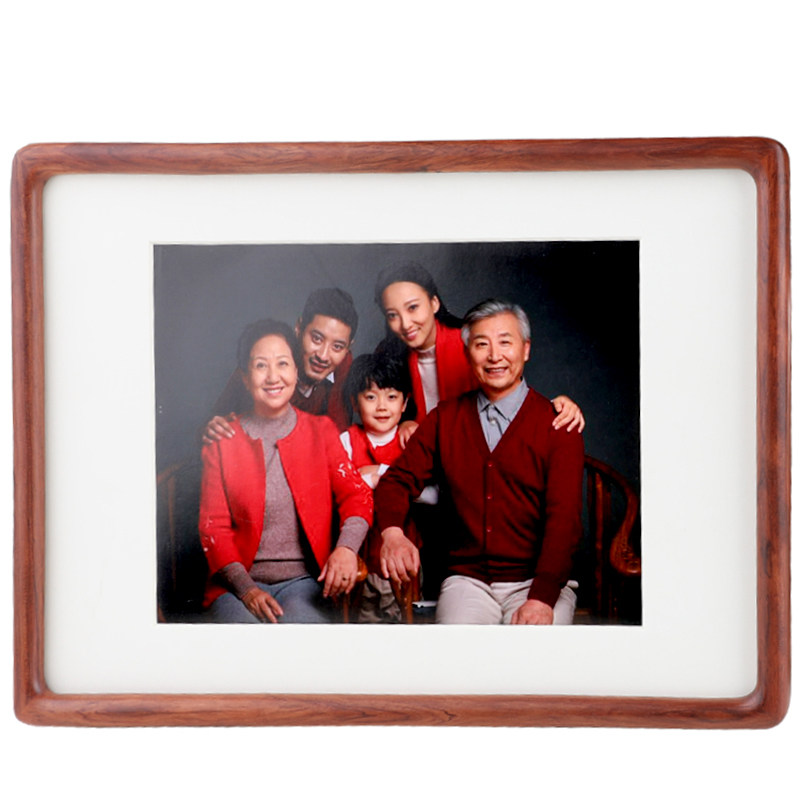 黑胡桃实木相框摆台精致原木榫卯画框挂墙 I洗照片做成相框6 7 8