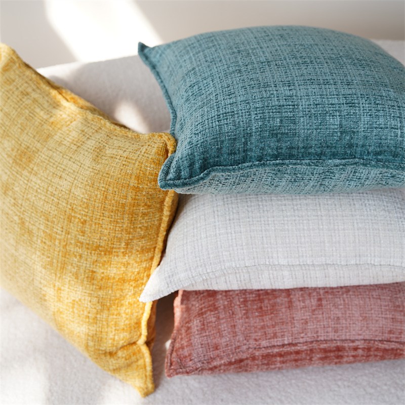 粗线绒莲e粉色少女ins风抱枕套床头靠枕卧室客厅沙发靠背腰靠