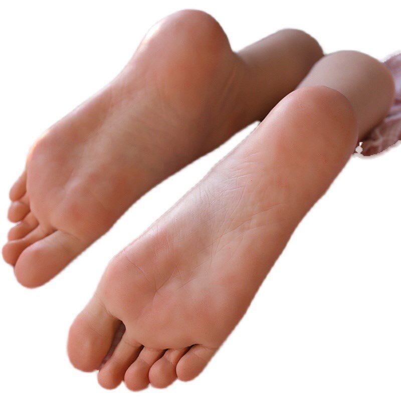 仿真脚模硅胶40码脚模型仿真足模玉足真人丝袜女脚丫假Z脚美脚足