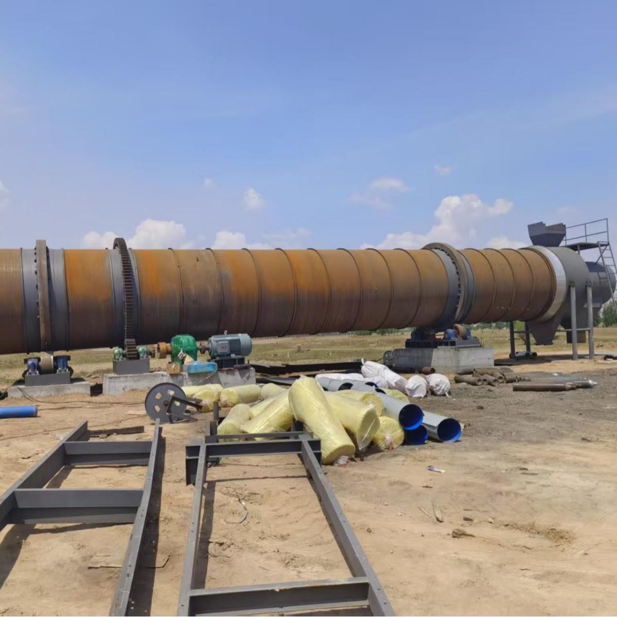 1.5x15米酒糟烘干机锯末化肥滚筒机型干燥单大煤泥烘干机