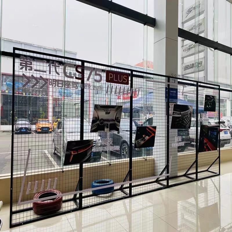 立式铁艺网格展示架挂铁网幼儿园作品4SJ店海报宣传架饰品展会网