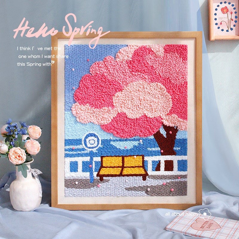 卧室客厅餐厅ins风相框画挂饰刺绣手工Mdiy材料包创意装饰画