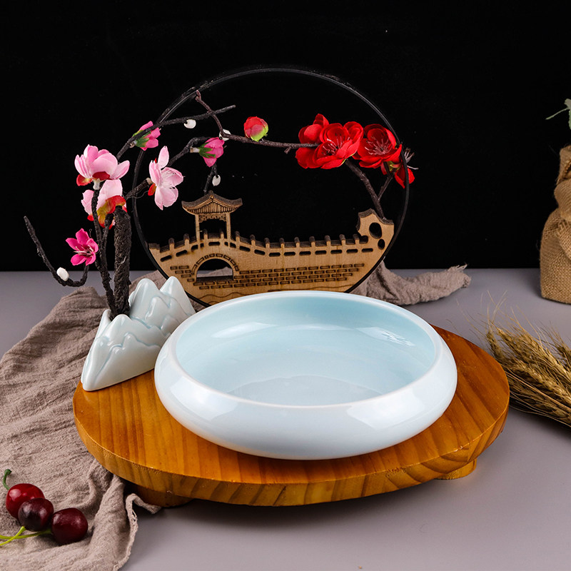 创意根雕热凉菜盘大董意境菜个性婚宴喜宴明档摆台V异形盘装饰餐,餐饮具,盘,淘宝优惠券,粉丝福利购,淘宝优惠卷