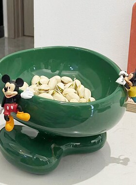 ins简约d创意可爱小众陶瓷摆件家居客厅玄关电视柜桌面装饰品收纳