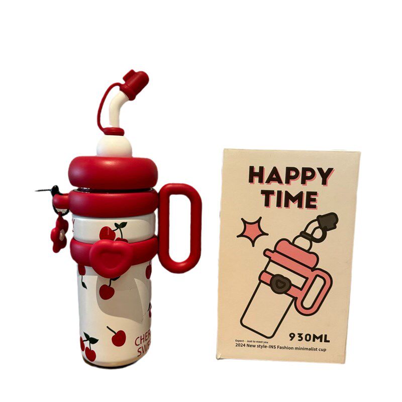 冰霸杯带吸c管大容量保温水杯新款2024男女高颜值学生车载保冷杯