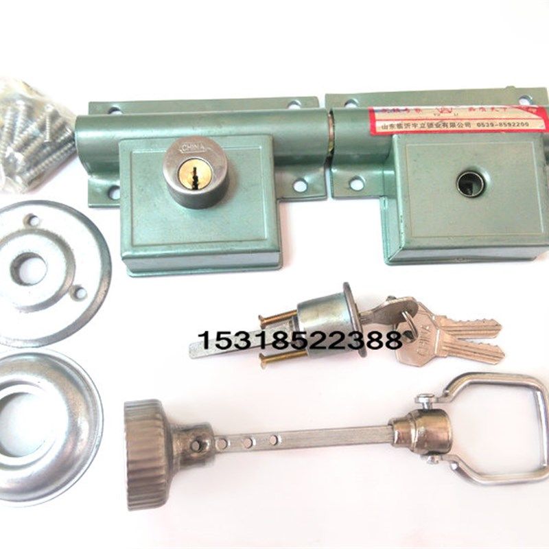 大门锁双开门双扇门锁防盗锁大A门锁齿条锁插销大门锁锁栓门锁